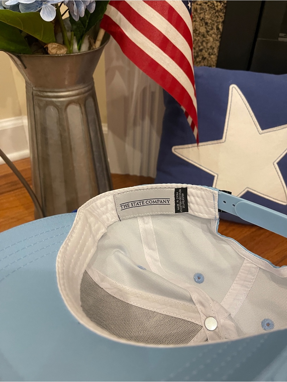 The State Company USA Light Blue Eagle Flag Patriotic American Baseball Hat Cap - Picture 5 of 8
